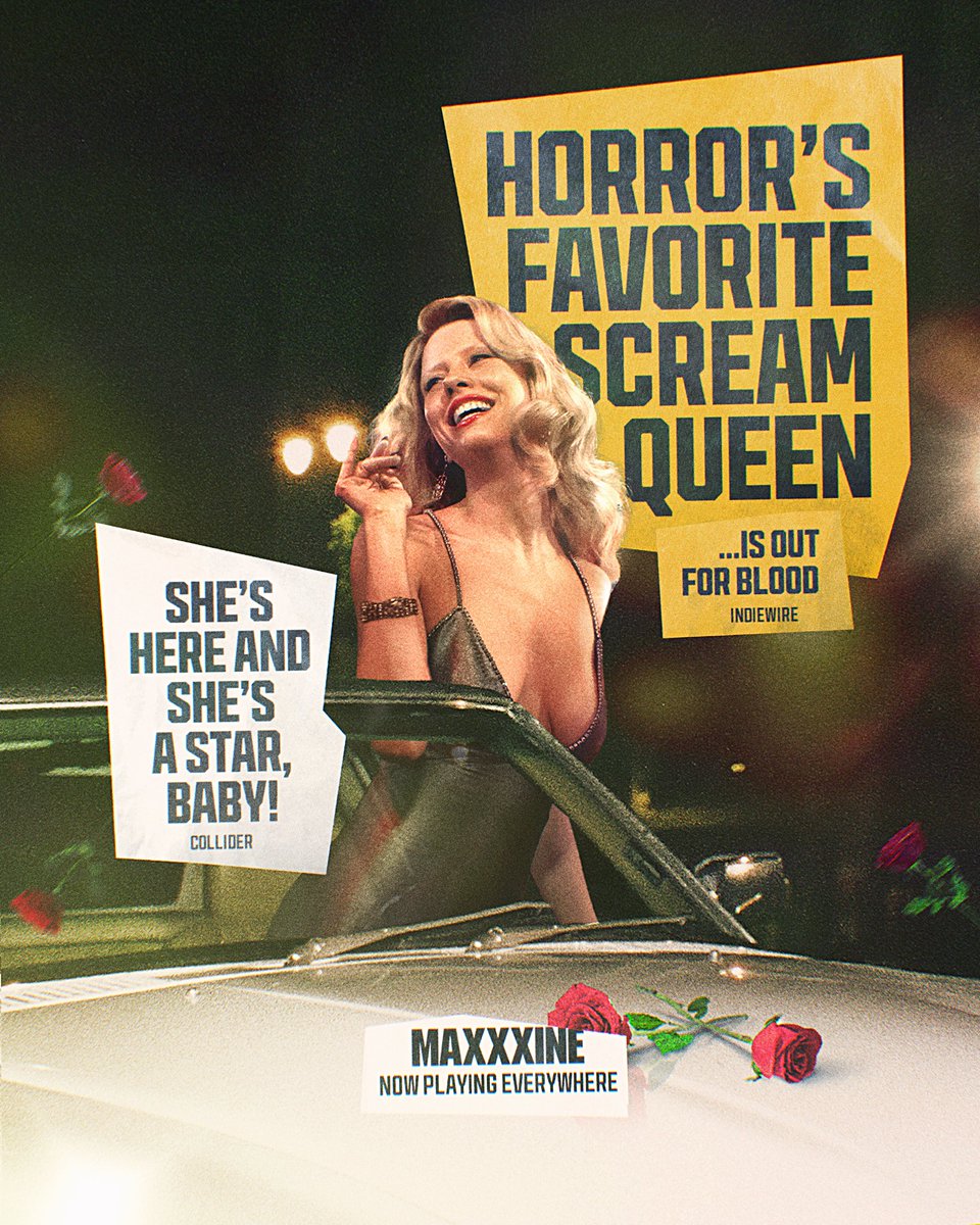 maxxxinemov's tweet photo. "A bloody-brilliant capper to an iconic slasher trilogy." (@TheDailyBeast) 

#MaXXXine is now playing in theaters everywhere. https://t.co/v3WCWtoX2N
