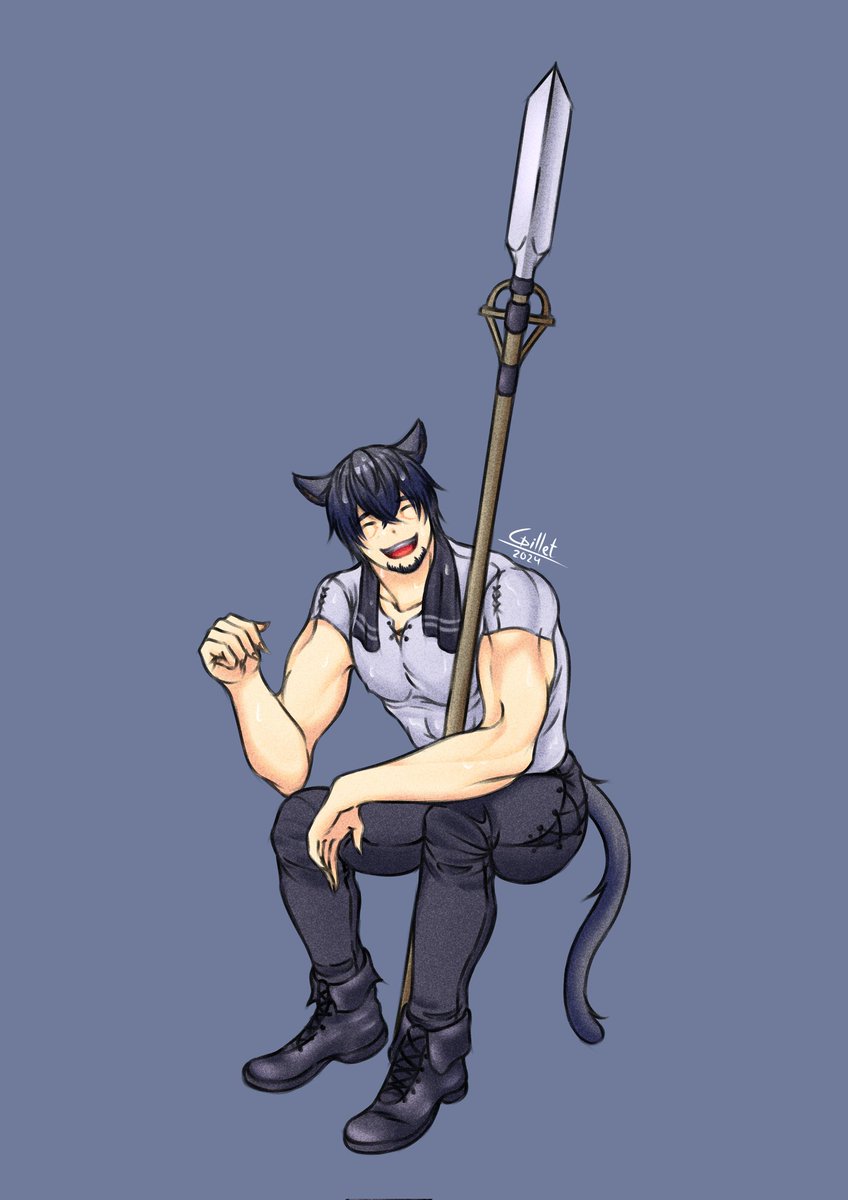 Gillet_FF14's tweet photo. My first day at Lancer's Guild

#FF14 #Miqote https://t.co/iFOtzfHj0H