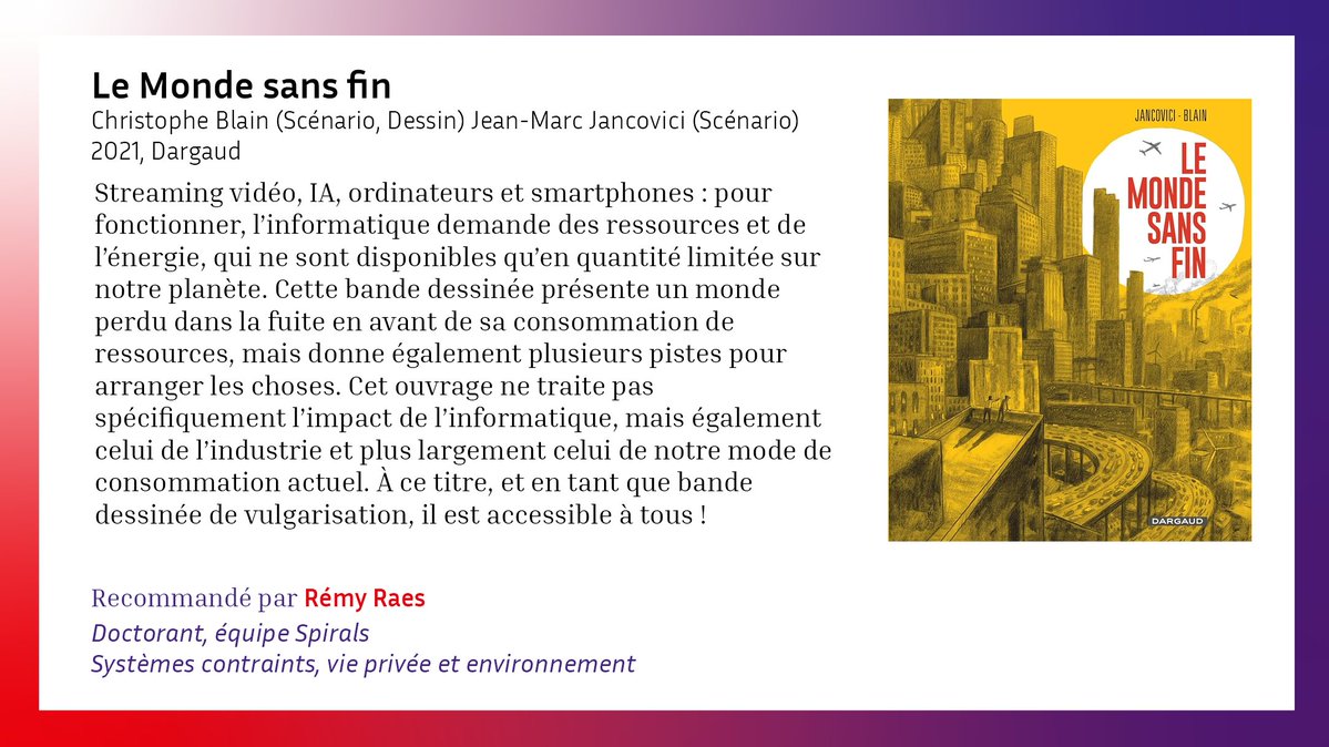 Centre Inria de l'Université de Lille (@inria_lille) on Twitter photo #ConseilLecture
🏭Le développement industriel de notre société a été rendu possible par une énergie abondante.
🛢️<a href="/JMJancovici/">Jean-Marc Jancovici</a> et Christophe Blain font le point sur cette dépendance et son impact sur l'#environnement, dans cette #BD conseillée par <a href="/RAESRmy/">Rémy Raes</a> de <a href="/SpiralsTeam/">Spirals Team</a>. #ConseilLecture
🏭Le développement industriel de notre société a été rendu possible par une énergie abondante.
🛢️<a href="/JMJancovici/">Jean-Marc Jancovici</a> et Christophe Blain font le point sur cette dépendance et son impact sur l'#environnement, dans cette #BD conseillée par <a href="/RAESRmy/">Rémy Raes</a> de <a href="/SpiralsTeam/">Spirals Team</a>.