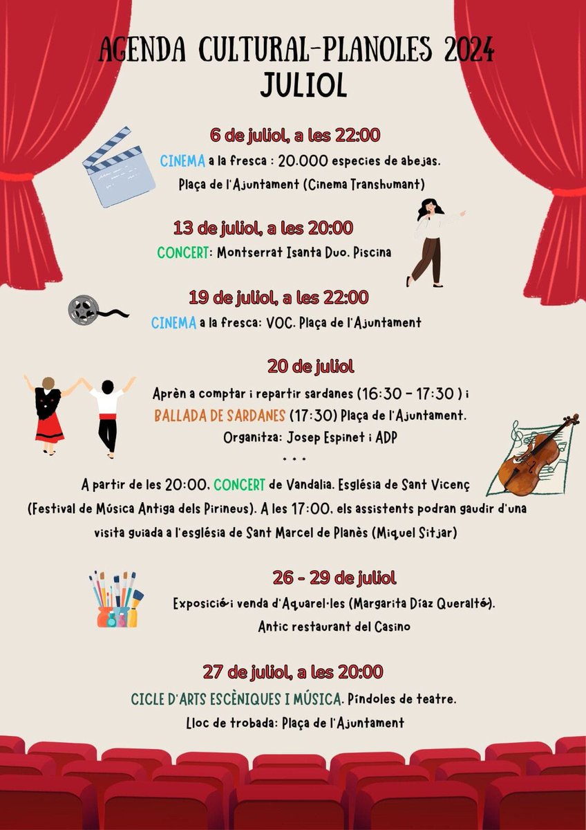 vallderibes's tweet photo. Aquest dissabte *13 de juliol* a les *20:00*
  *Concert* amb *Montserrat Isanta Duo*, a la piscina de #Planoles #ValldeRibes #Inpyrenees #Ripollès #Slowdays #Apocapoc #Concert #piscina @planoles  @CorisaMediaGrup @RipollesTurisme @el9nou https://t.co/U4wLp26LyO