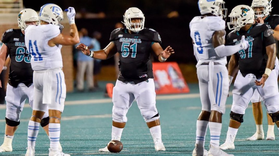 5️⃣1️⃣ days until Coastal football returns‼️

<a href="/James_Sammuel15/">big Sam</a>: 2020 All-Conference 

#BallAtTheBeach🏝️😎