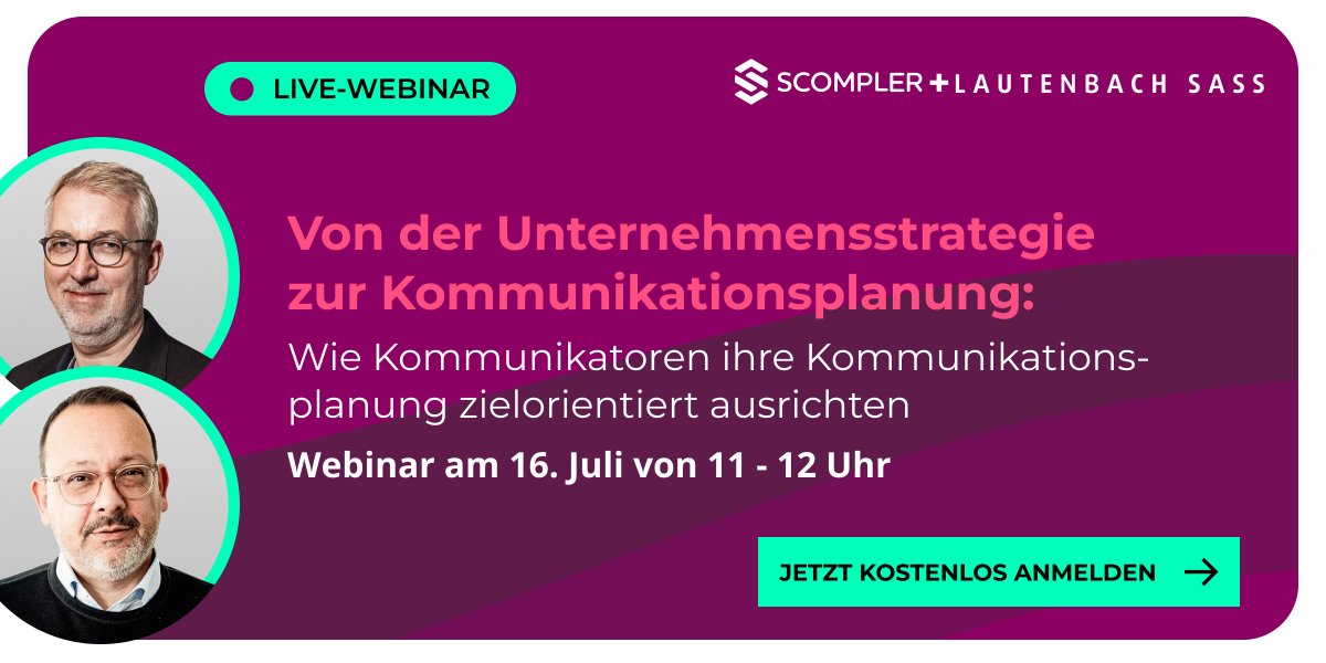 Erfahrt im Webinar am 16. Juli, wie ihr eure Kommunikationsplanung effizient gestalten könnt. Wie baut man eine solide Themenarchitektur auf und setzt neue Maßstäbe in der Kommunikation? Erhaltet wertvolle Einblicke und Strategien! 🚀
👉Jetzt anmelden: hubs.ly/Q02CbpZH0