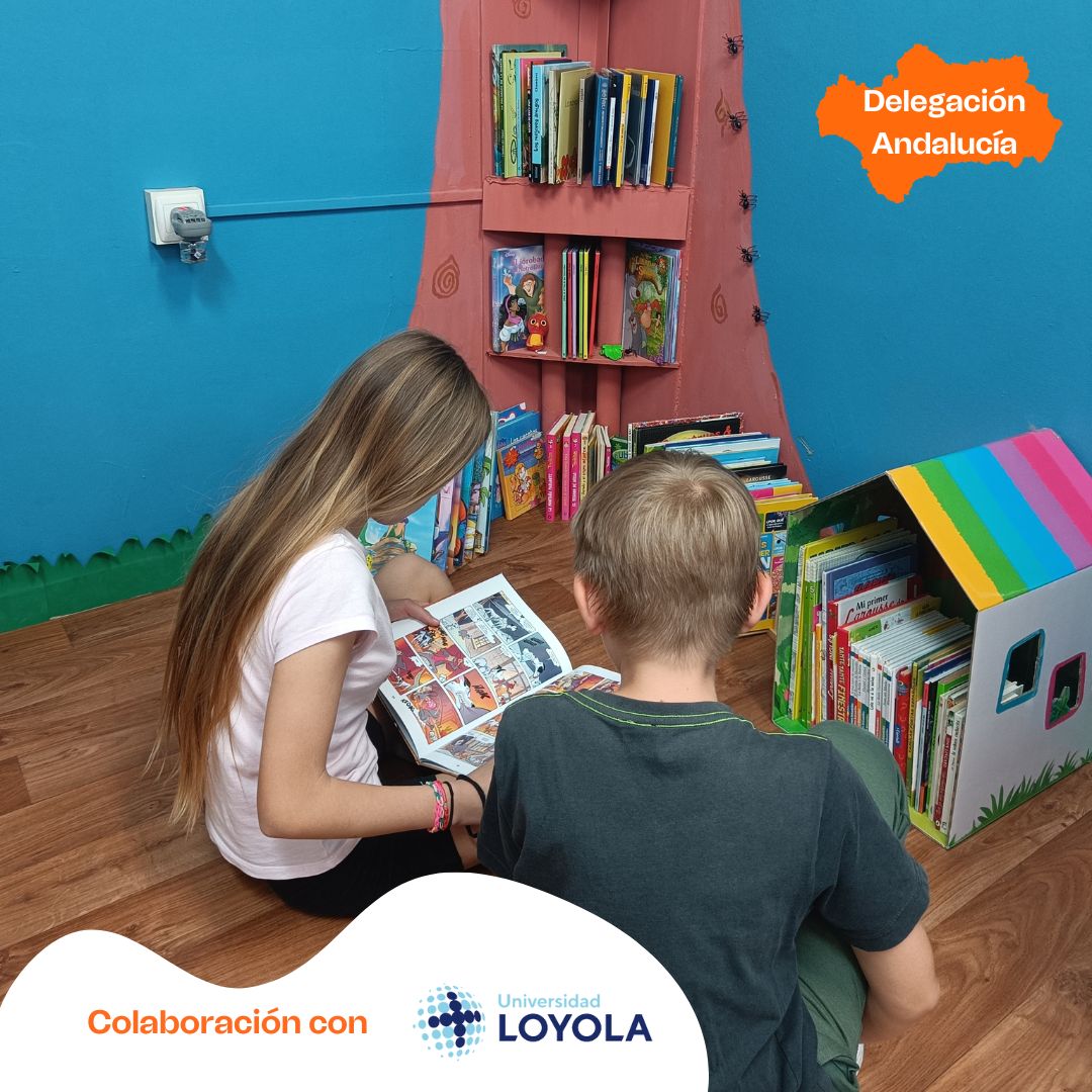 eccasocial's tweet photo. 🧡Gracias a todas las personas que participaron en la recogida de libros y material educativo organizada por @LoyolaAnd. 
📚Con esta donación hemos creado rincones de lectura para los y las menores que acompañamos, en colegios, centros cívicos y asociaciones vecinales. https://t.co/GAm0G4VFdZ