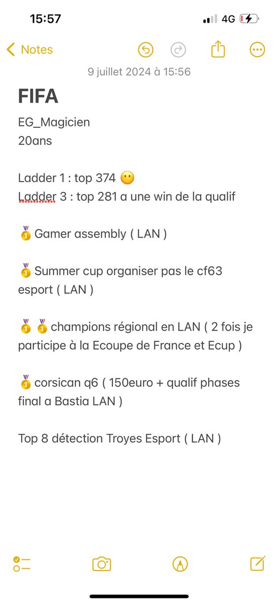 Assez content de moi j’ai pris pas mal d’expérience durant la saison.

De bon tournoi aussi  réaliser pour ma part dans les compétition non officiels , je suis prêt à réaliser n’importe quel défi pour la prochaine saison . 

DM Ouvert 

FC25>>🙏🏼⏳