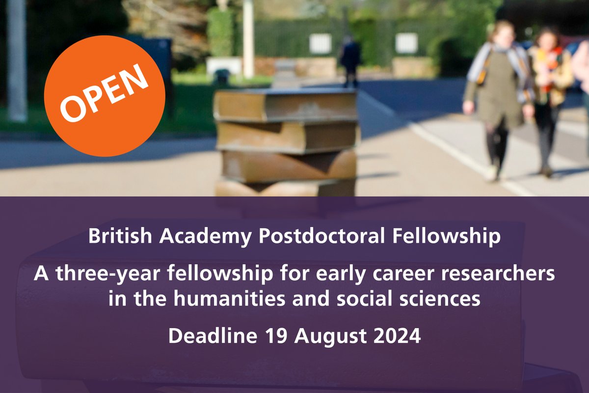 📣 Apply for a British Academy Postdoctoral Fellowship

Join CRASSH to complete a significant piece of publishable research and meet a community of established scholars within your field. Online info session 25 July at 14:00

⏳ Deadline 19 Aug 2024
🔗 bit.ly/3zsufKl