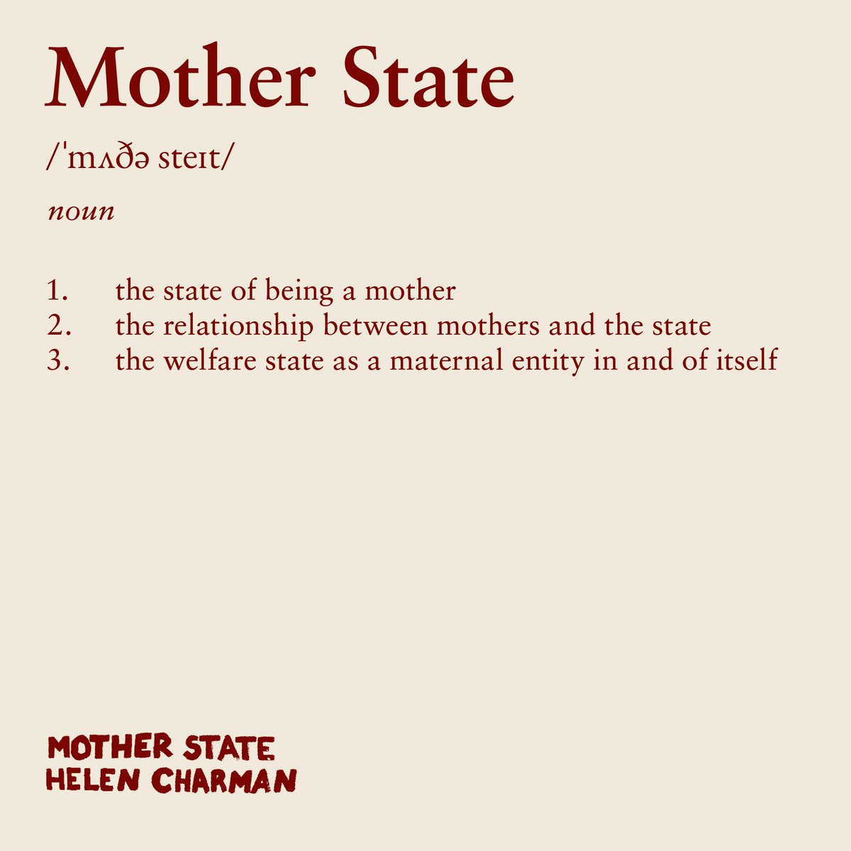 MOTHER STATE is coming out on the 29th August <a href="/AllenLaneBooks/">Allen Lane</a>. You can pre-order it here: linktr.ee/motherstate