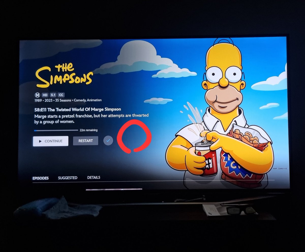 fourfingerpod's tweet image. I wish @DisneyPlus would add a "randomise" button here for The Simpsons. I miss the element of surprise not knowing what episode was about to air on TV