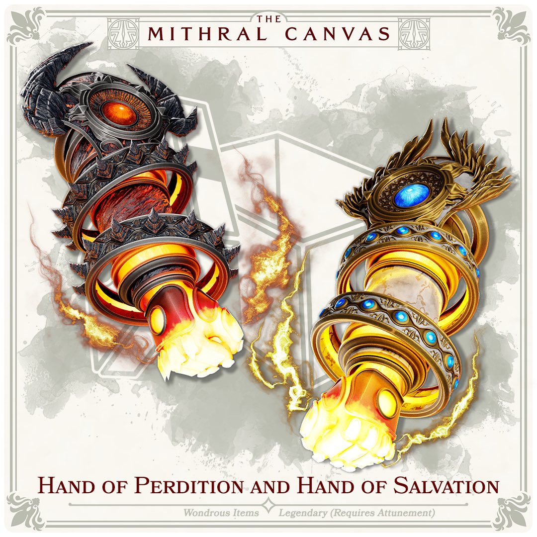 andrew_macaruso's tweet image. Its #PortfolioDay ! Heres some of my favorite pieces from working with @akimillustrates on our collection of #DnD  creations, The Mithral Canvas.