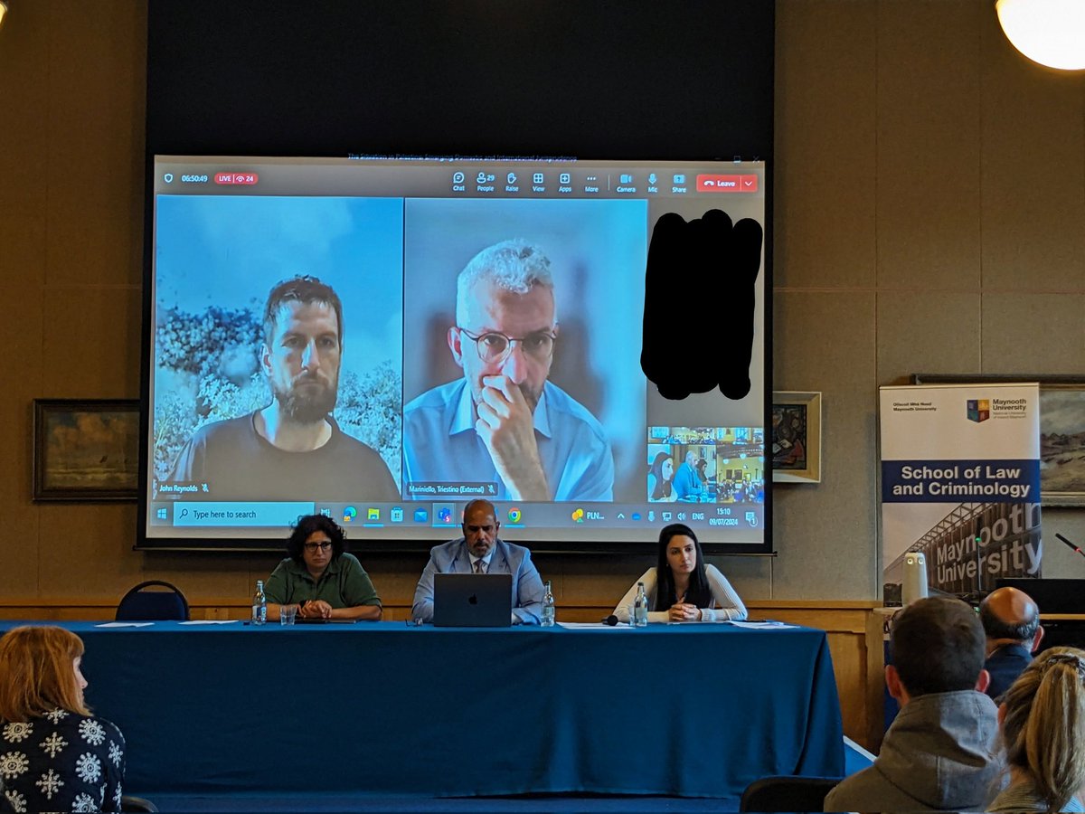 Panel 3 The Situation in Palestine: Domestic and International Jurisprudence with <a href="/SeanMac_R/">John Reynolds</a> <a href="/TriestinoM/">Triestino Mariniello</a> Dr. Reem al-Botmeh <a href="/MohamedEBadar/">Mohamed Elewa Badar</a>, chaired by <a href="/Bintshalabeya/">B.</a> <a href="/MaynoothLaw/">MU School of Law & Criminology</a> <a href="/NorthumbriaLaw/">Northumbria Law School</a>
