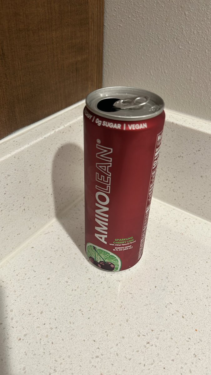 Doug_E_B's tweet photo. My pick me up after this mornings workout @AminoLeanEnergy Sparkling Cherry Lime!!! It tastes delicious, zero sugar, and no crash!!!
.
#DrinksWithDoug #Energy #Aminos #Caffeine https://t.co/oTFznzIHct