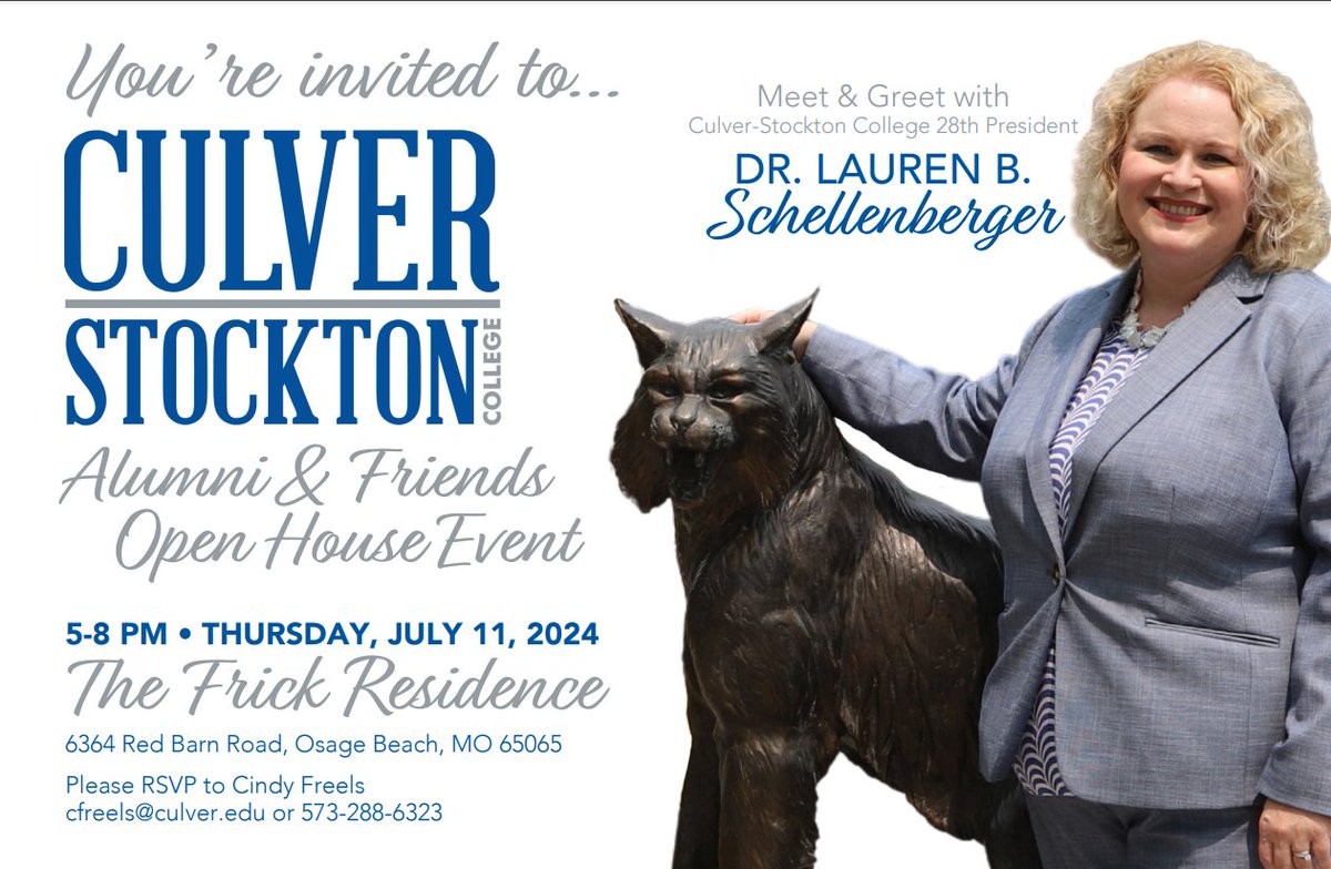 CSCAlumni's tweet image. There's still time to register for the Meet the President event in Lake of the Ozarks.
Join us this Thursday!
Register Now: bit.ly/CSCLakeoftheOz…