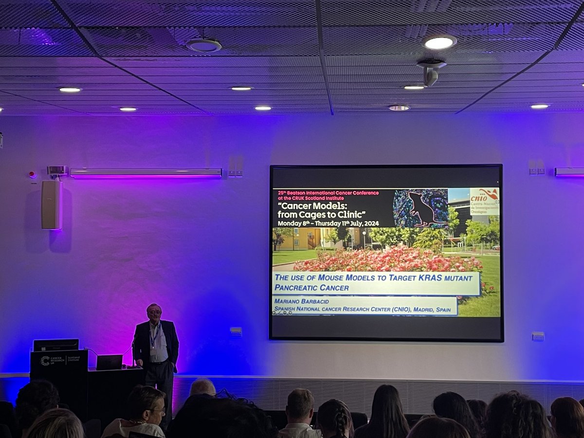 CRUK Scotland Inst (@cruk_si) on Twitter photo Opening our next session on cell plasticity & targeting RAS pathway, we have Mariano Barbacid from <a href="/CNIOStopCancer/">CNIO Stop Cancer</a> who will talk about using models to target KRAS mutant pancreatic cancer
#BICC2024 Opening our next session on cell plasticity & targeting RAS pathway, we have Mariano Barbacid from <a href="/CNIOStopCancer/">CNIO Stop Cancer</a> who will talk about using models to target KRAS mutant pancreatic cancer
#BICC2024