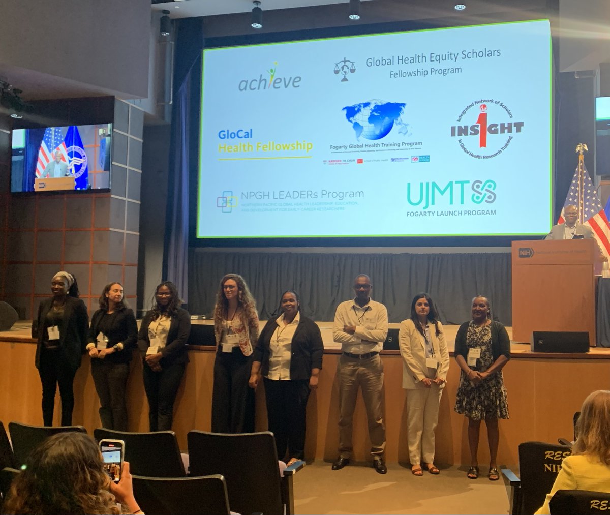 Thrilled to kick off Day 1 of the Fogarty International Center's LAUNCH Orientation at NIH in Bethesda, Maryland! 🎉 Excited to share a snapshot of our ACHIEVE Trainees introduced by Dr. Fred Ssewamala, PhD. Here's to an inspiring start! 🌟#GlobalHealthResearch #ACHIEVETrainees