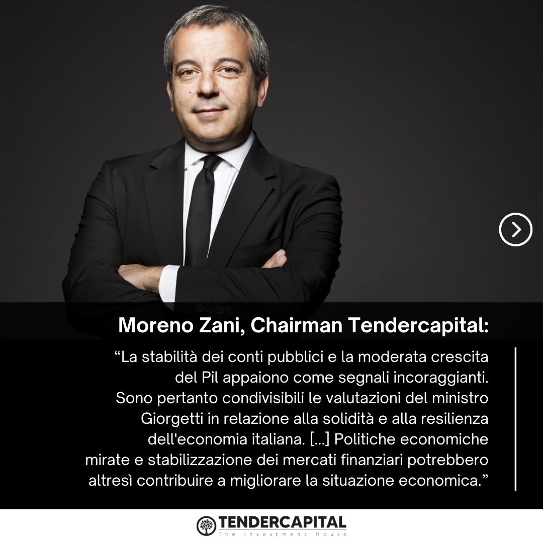 tendercapital's tweet photo. 🗞️ Le dichiarazioni di Moreno Zani, chairman Tendercapital, in merito all'intervento del ministro dell'Economia e delle Finanze Giancarlo Giorgetti all'Assemblea ABI 2024.
.
.
.
@morzani
#tendercapital #rassegnastampa #investimenti #tassiinteresse #abi #finance #assembleaabi https://t.co/kBbYH8v6Is