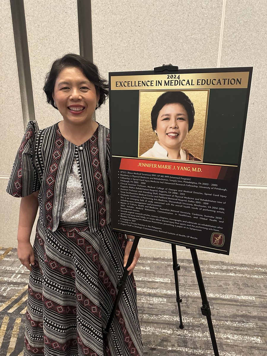 jmjyang's tweet photo. Humbled and honored to receive one of the three 2024 Excellence in Medical Education Awards from the University of the Philippines Medical Alumni Society in America (UPMASA) this past weekend.
@UPManilaOnline @pghrehabmed @slmccmwhqm @lukanbioethics @UTSW_PMR
#upmasa #seattle https://t.co/LsGIncZenU