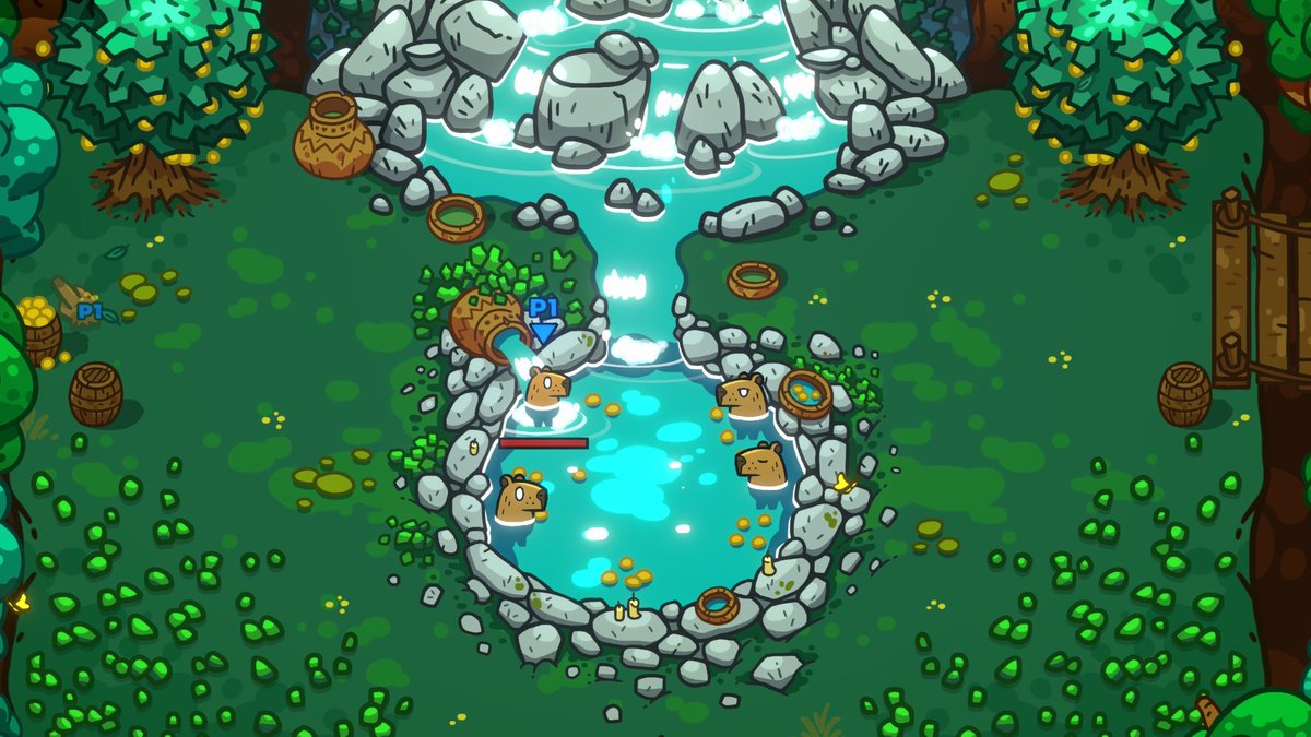 Hey, you! Yeah, you! You look like you could use a soak in the capy hotsprings! #Capybara #indiedev