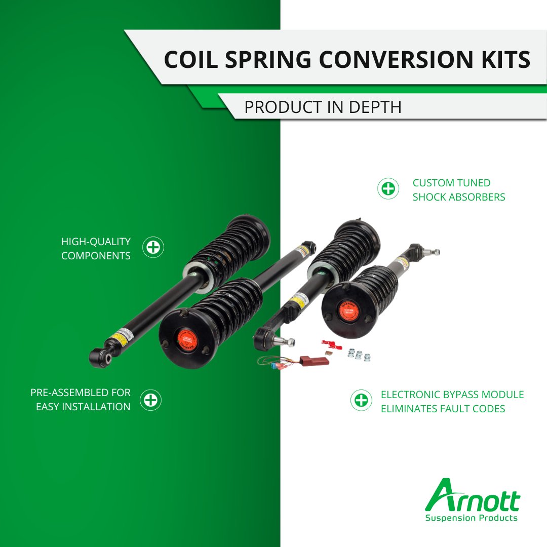 ArnottEurope's tweet image. Arnott offers #coilspring conversion kits expertly designed to replace a vehicle’s failing #airsuspension system with traditional #steelsprings. 

💡Explore all Arnott #CoilSpringConversionKits here:
web.tecalliance.net/arnott/en/part… 
 _________________________
 #coilspringsuspension