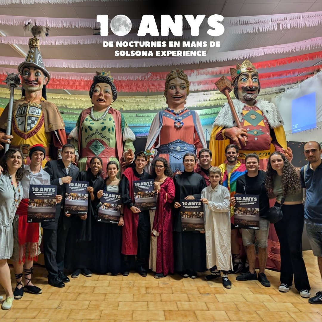 📣Amb les entrades exhaurides per a les 3 sessions restants, encarem l'última setmana de representacions de la visita teatralitzada "10 anys de nocturnes en mans de Solsona Experience".
