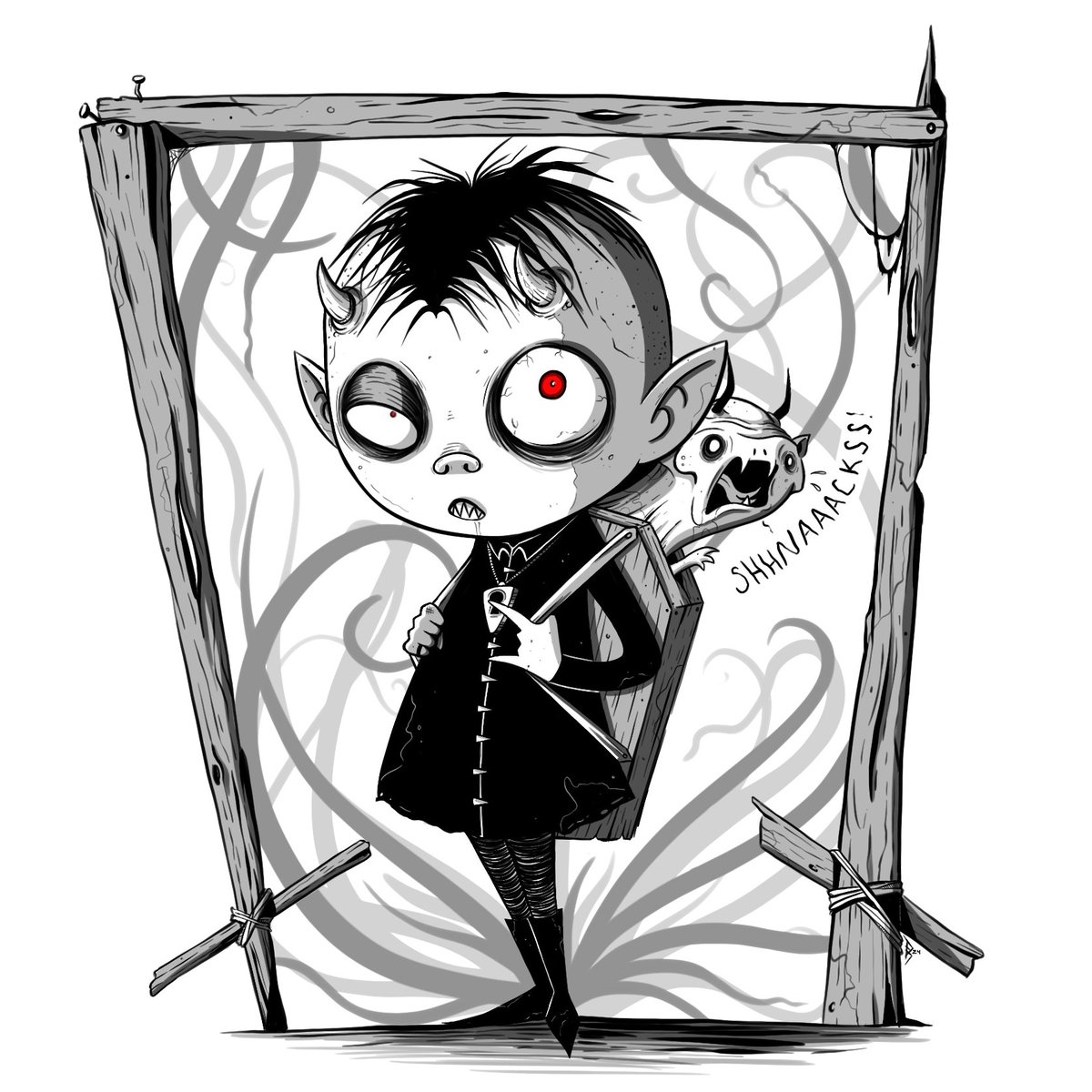 _diviir_'s tweet photo. His dad might be Satan and Hell in his basement but I don't trust a kid with a dog named woofles.
.
.
.
#pepito #squee #jthm #johnenvasquez #fanart #invaderzim #procreate #digitalart https://t.co/1GskccWHk1