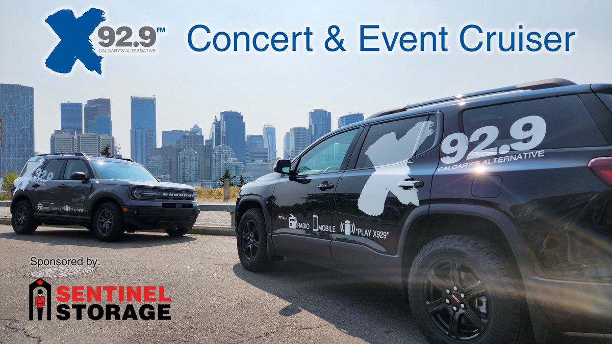 X929's tweet photo. THE X EVENTS CRUISER IS OUT IN FULL FORCE THIS WEEK AND ONLY MADE POSSIBLE BY @sentinelstorage! 🚘

Don't miss your opportunity to win great prizes, and take in some X Swag and Tote Bags at the #CocaColaStage during the Calgary Stampede this week! 🏆

https://t.co/F9Qf1RU49I https://t.co/Wpe3JSuqj3