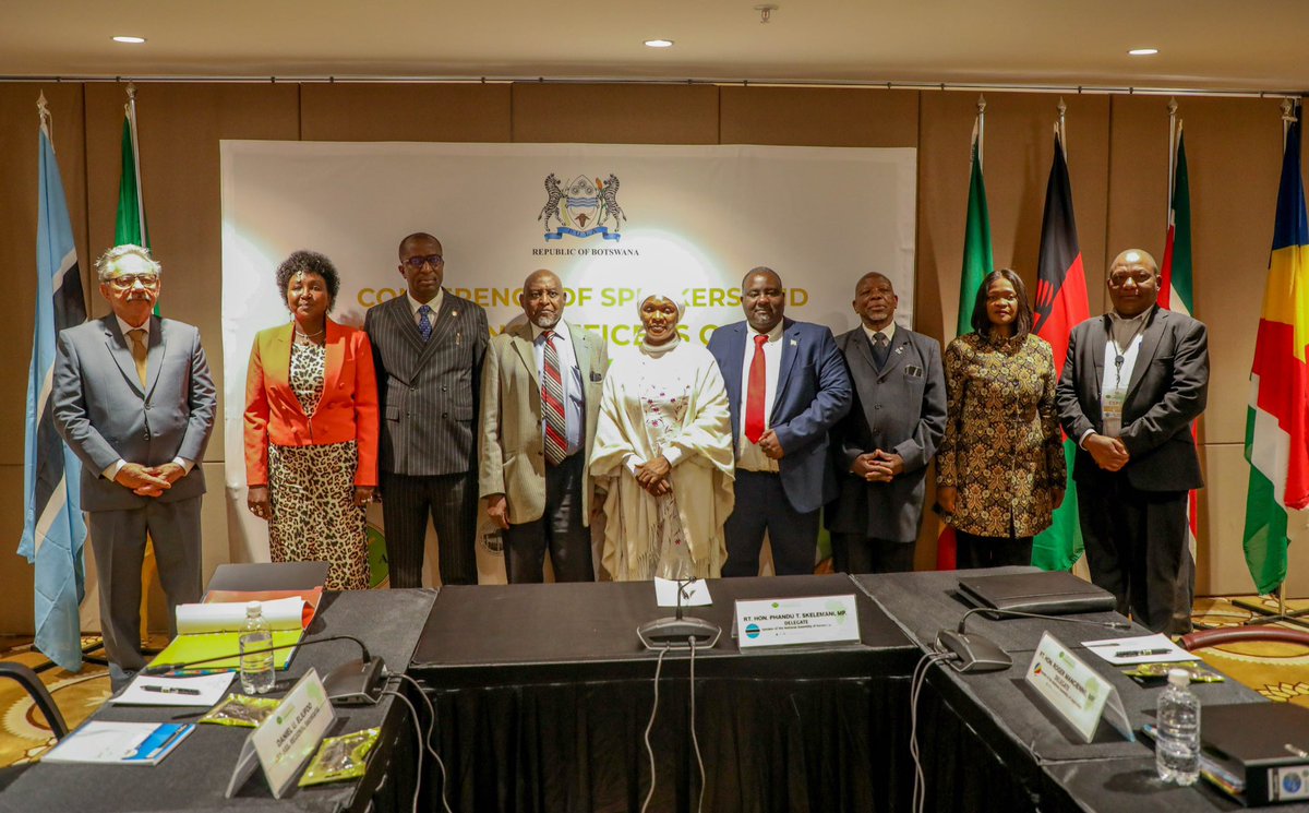 The Speaker of the National Assembly of Botswana, Rt. Hon. Phandu Skelemani, MP chaired the meeting of the 19th Standing Committee of the Conference of  Speakers and Presiding Officers of the Commonwealth Africa Region, held on 9th July, 2024, at Hotel 430 in Gaborone, Botswana.