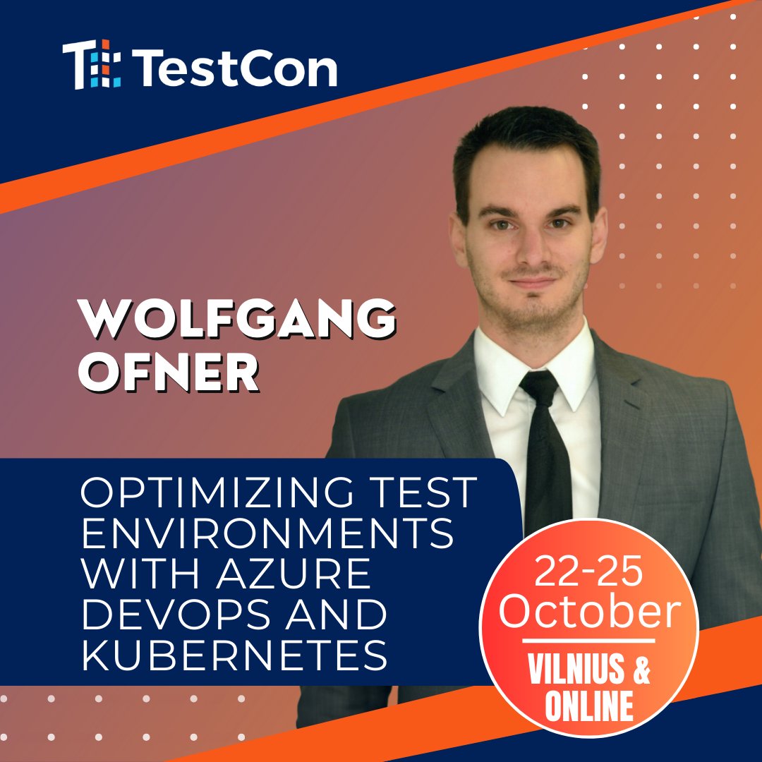 🌟 Master Azure, DevOps, and Kubernetes with Wolfgang Ofner! Join the Microsoft Certified Trainer at TestCon Europe 2024. 🚀 Learn to create robust testing environments using Azure DevOps and Kubernetes. Reserve your seat now! 👉 testcon.lt