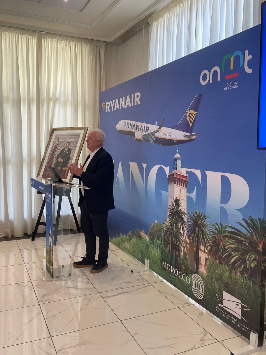 RyanairPress's tweet photo. Ryanair ￼🤝 Morocco
 
Today, we celebrate the opening of our new Tangier base, our 4th Moroccan base and part of a $1.4B investment in the country. 🇲🇦🎉
 
The new base delivers: 13 new routes (25 total) 2 based aircraft Supports 600+ jobs
 
Full story: https://t.co/d9Ca6HiKcm https://t.co/nWxj6ZcPk5