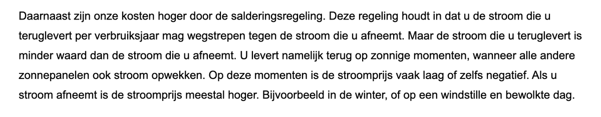Vraag voor de energie-experts. <a href="/VattenfallNL/">Vattenfall Nederland</a> schrijft hier dat zij hoge kosten hebben vanwege saldering. Maar ik meen dat de overheid dit subsidieert en niet de leverancier. Iemand?