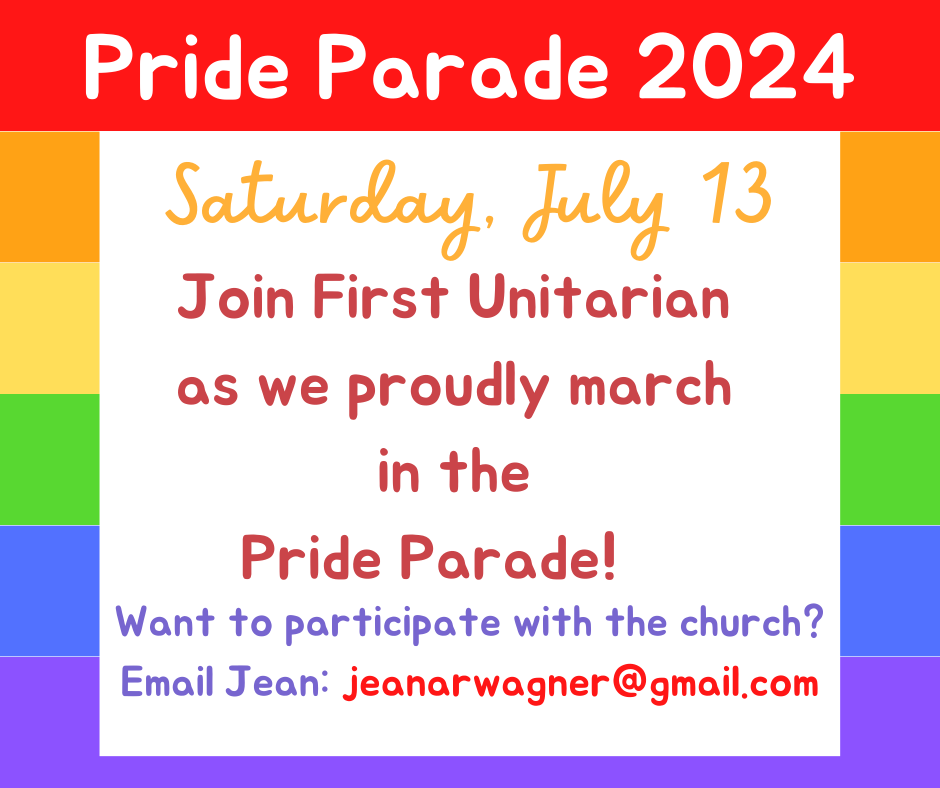 FirstUUOmaha's tweet photo. Pride Parade: This Saturday - find out the details here:  https://t.co/W9MtQOp2ri https://t.co/JucxEu7LLI