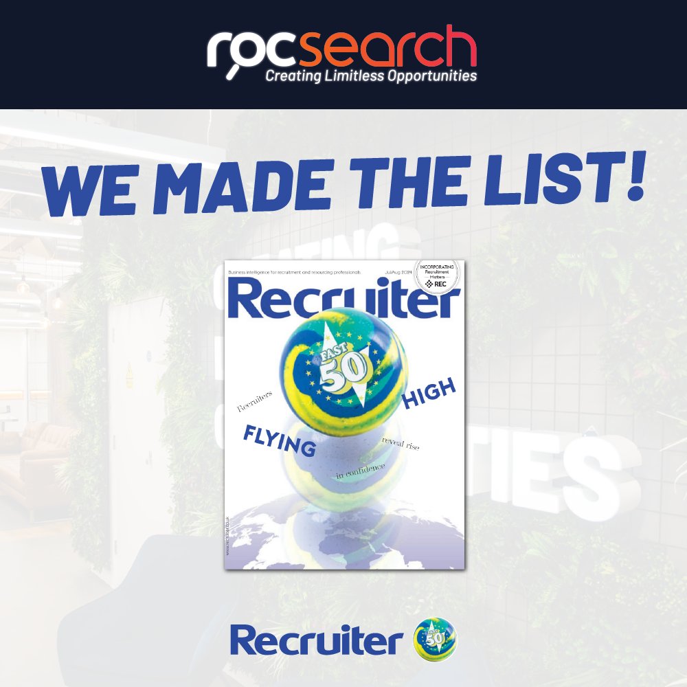 Today we got our copy of this month's <a href="/RecruiterMag/">Recruiter Magazine</a>. After flicking through to have a look at our listing on the 2024 Recruter Award shortlist, we noticed we were also listed in the Recruiter Fast 50 list!  Incredibly proud. 
#RecruiterAwards #Growth #Recruitment #RecruiterFast50