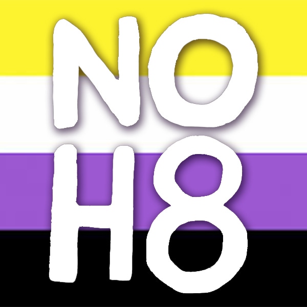 Happy #NonBinaryAwarenessWeek!💛🤍💜🖤 #NOH8