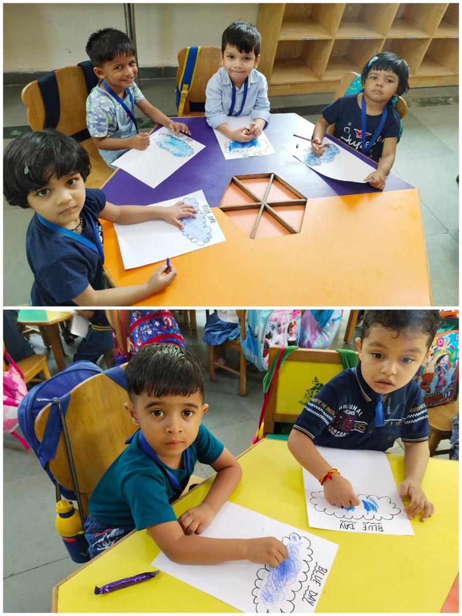 SpsMayurVihar's tweet image. Kindergarten shines bright with shades of blue. 
#ECD #Funwithlearning #SalwanPublicSchool #MayurVihar #Bluedaycelebration #funday #learningengagements