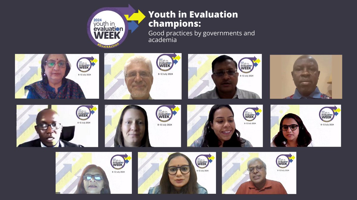 Marco Segone (@msegone) on Twitter photo Govts & academia share experiences in advancing youth in evaluation: Today at #Eval4Action Youth in Evaluation week 2024
In discussion
Archna Kumar, <a href="/msegone/">Marco Segone</a>
Abinash Dash <a href="/_DMEO/">Development Monitoring and Evaluation Office</a>
<a href="/tklubanga/">Timothy Lubanga</a> & L Matthew, Govt of Uganda
<a href="/CaBlaM7/">Caitlin Blaser Mapitsa</a> <a href="/mittalaanchal91/">Aanchal Mittal</a> <a href="/sg4devpt/">Dr. Suchi Gaur (she/her)</a>
Ruchi Kaushik, <a href="/RajibNandi/">Rajib Nandi</a> Govts & academia share experiences in advancing youth in evaluation: Today at #Eval4Action Youth in Evaluation week 2024
In discussion
Archna Kumar, <a href="/msegone/">Marco Segone</a>
Abinash Dash <a href="/_DMEO/">Development Monitoring and Evaluation Office</a>
<a href="/tklubanga/">Timothy Lubanga</a> & L Matthew, Govt of Uganda
<a href="/CaBlaM7/">Caitlin Blaser Mapitsa</a> <a href="/mittalaanchal91/">Aanchal Mittal</a> <a href="/sg4devpt/">Dr. Suchi Gaur (she/her)</a>
Ruchi Kaushik, <a href="/RajibNandi/">Rajib Nandi</a>