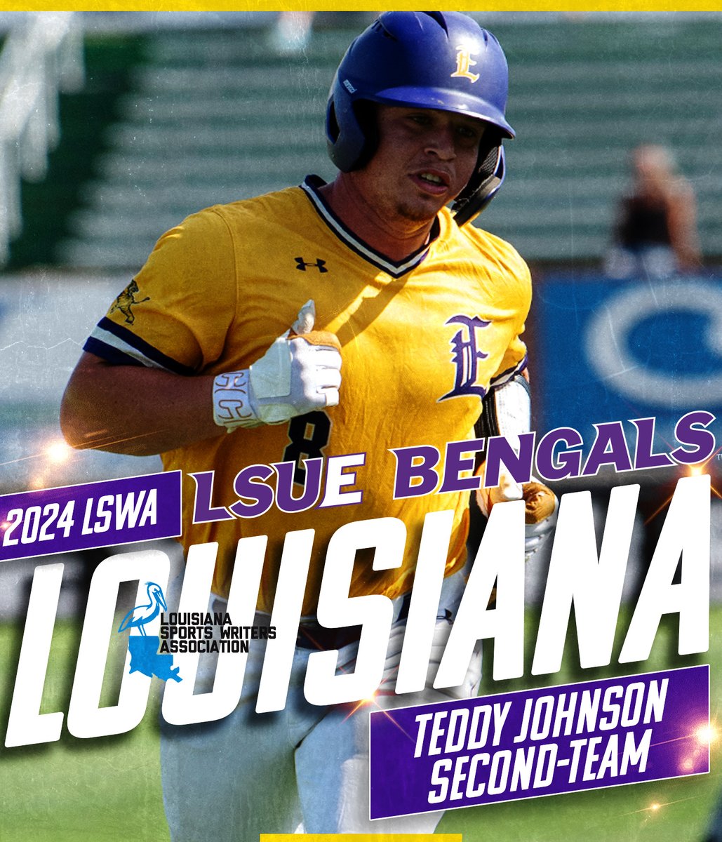 LSUEBengalsBSB's tweet photo. A quartet of Bengals have been named to the 2024 LSWA All-Louisiana Baseball Team.  LSUE's four selections are the second most among all schools in the Bayou State.

#DDCS
#GeauxBengals

Full Details 👇
https://t.co/dbhWqO4yfZ https://t.co/j0eMsXkYSc