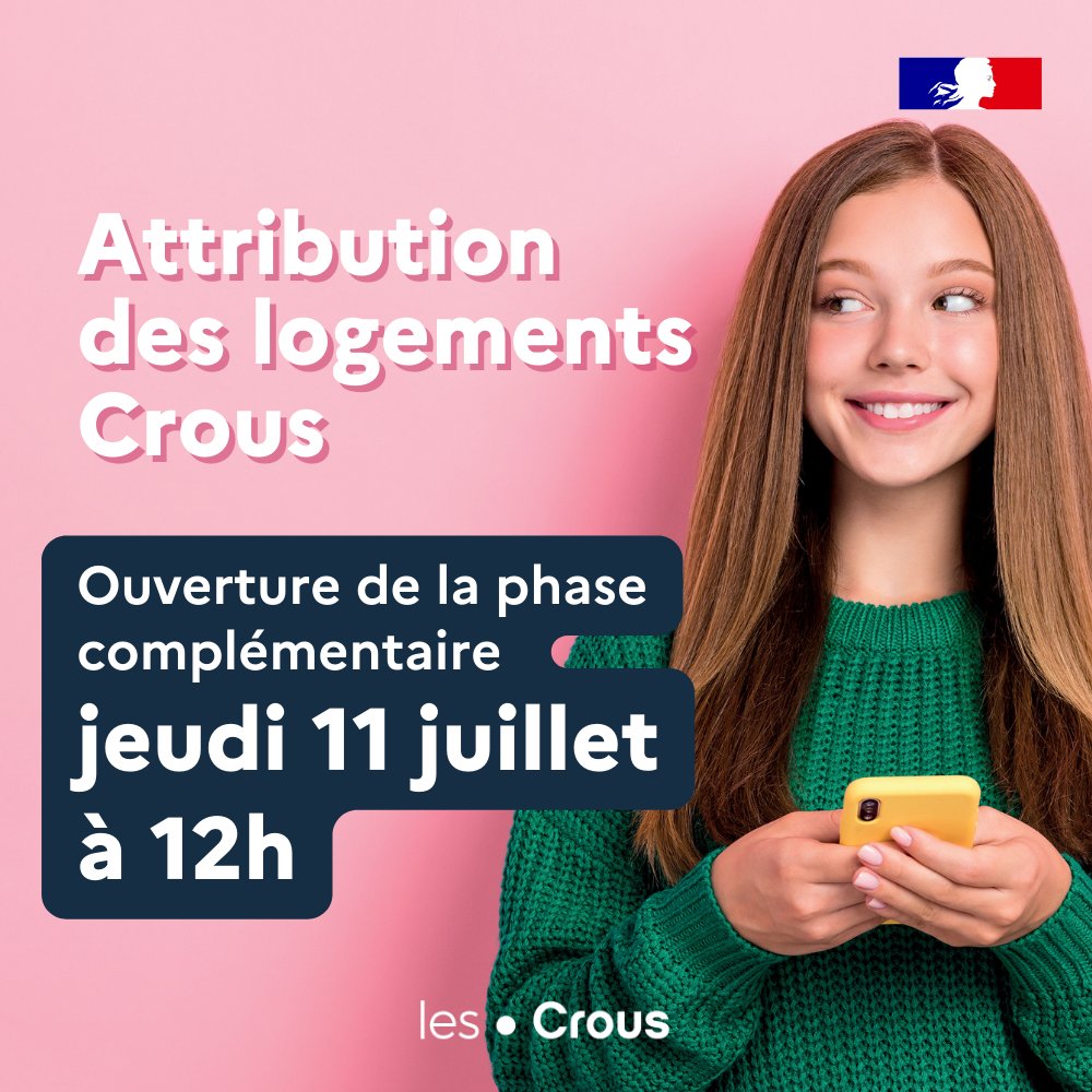 🚧 En raison d'une maintenance prolongée des sites messervices.etudiant.gouv.fr et trouverunlogement.lescrous.fr, la phase complémentaire pour les logements Crous ouvrira le 11 juillet 2024 à 12h. Nous nous excusons pour la gêne occasionnée. 🙏