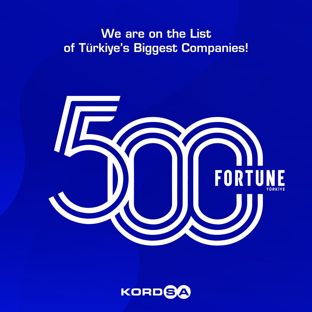 KordsaOfficial's tweet image. The Fortune 500 Türkiye survey, which ranks Türkiye's largest companies, has been released.

We are delighted to announce that Kordsa is once again included in Fortune 500 Türkiye list!

#Kordsa #Fortune500 #WeReinforceLife
