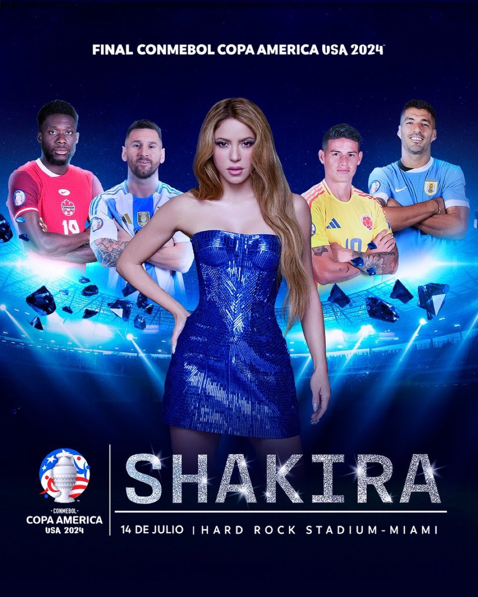 AlertaNews24's tweet photo. 🇺🇸 | COPA AMÉRICA 2024: Shakira se presentará en la final de la Copa América en Miami. https://t.co/6Fyj0b7tdI