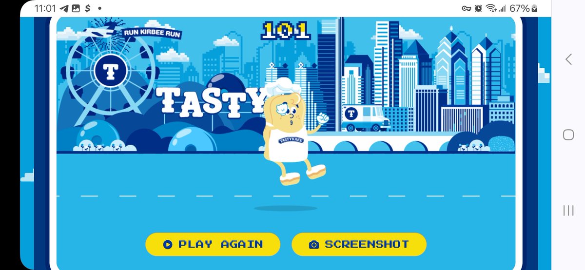 lilkimmyspeece's tweet image. I scored 101 points on the Tastykake #KirbeesQuickRun game! tak-runner.netlify.app