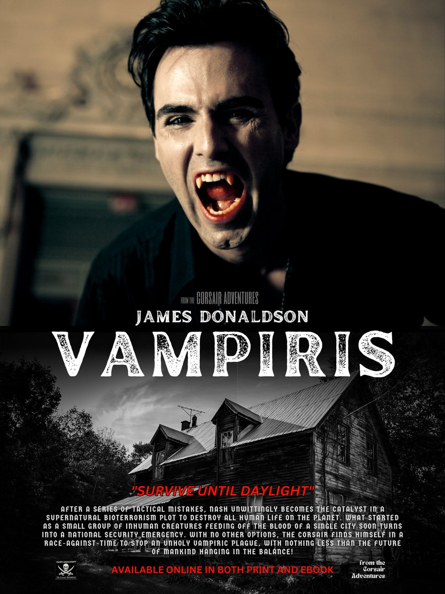 CorsairAuthor's tweet photo. After a series of tactical missteps, Nash finds himself in the middle of a supernatural plague engulfing the entire planet! Soon the Corsair realizes he’s the only person with the right knowledge, in the right place, and at the right time, to save the human race!

#Vampiris https://t.co/WHehutQPKZ