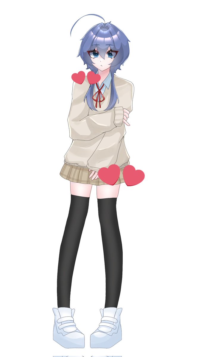 nunyannn's tweet photo. 【さんぷる】
最近の絵柄と全身のサンプルです🙌🏻🩵
���存、使用共に🆖です(/ _ ; ) https://t.co/qSBlSXyDV1