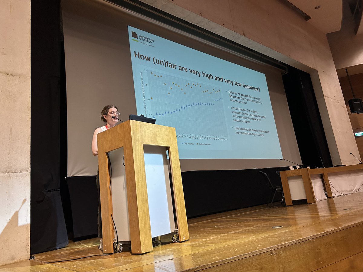 ESS_Survey's tweet photo. The recipient of our 2024 Jowell-Kaase Early Career Researcher Prize, @j_adriaans, is currently delivering the third keynote of #ESSConf on income inequality.
A majority of respondents in 29 countries think income for the lowest 10% of earners is unfairly low. https://t.co/TFCRZkjCWY