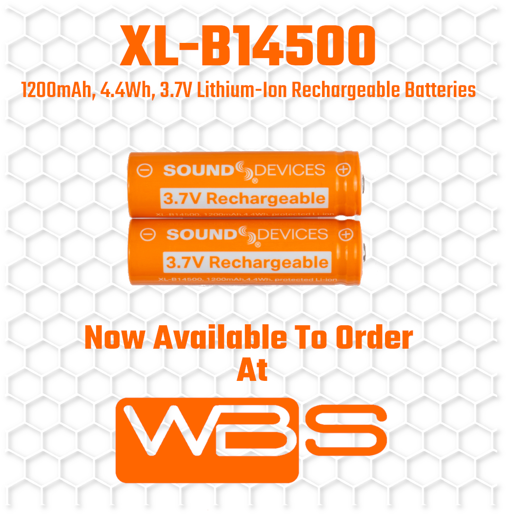 WBS_Ltd's tweet photo. Sound Devices  brings you their very own 1200mAh, 4.4Wh, 3.7V Lithium-Ion AA rechargeable battery, the XL-B14500!!

For more information or to order please contact our sales team via info@wendysbroadcast.co.uk or call us on 0161 223 2200 https://t.co/WJiPIZ0OS2