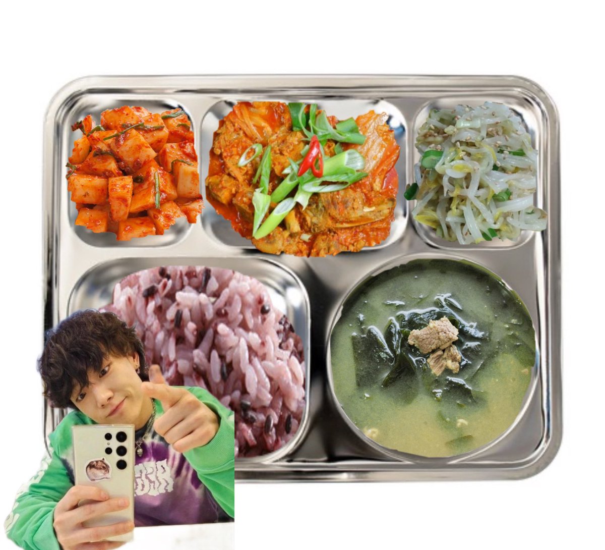 Bobbmukza's tweet photo. #바비 의 식판
🪖24.07.10 중식

흑미밥
들깨미역국
등뼈김치찜
숙주나물
깍두기

오늘도 화이팅 🩷 https://t.co/YrBgjX9z2o