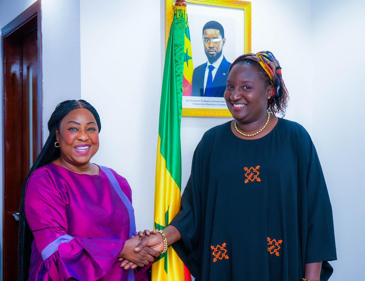 Fatma Samoura (@fatma_samoura) on Twitter photo had yesterday a productive meeting with the Senegal Minister Sports,Youth & Culture <a href="/KHADYDIENEGAYE/">Khady Diène GAYE</a>. We discussed promoting health and well-being, decentralizing sports facilities, and encouraging girls and women to embrace sports for a healthier lifestyle. Exciting times ahead! had yesterday a productive meeting with the Senegal Minister Sports,Youth & Culture <a href="/KHADYDIENEGAYE/">Khady Diène GAYE</a>. We discussed promoting health and well-being, decentralizing sports facilities, and encouraging girls and women to embrace sports for a healthier lifestyle. Exciting times ahead!