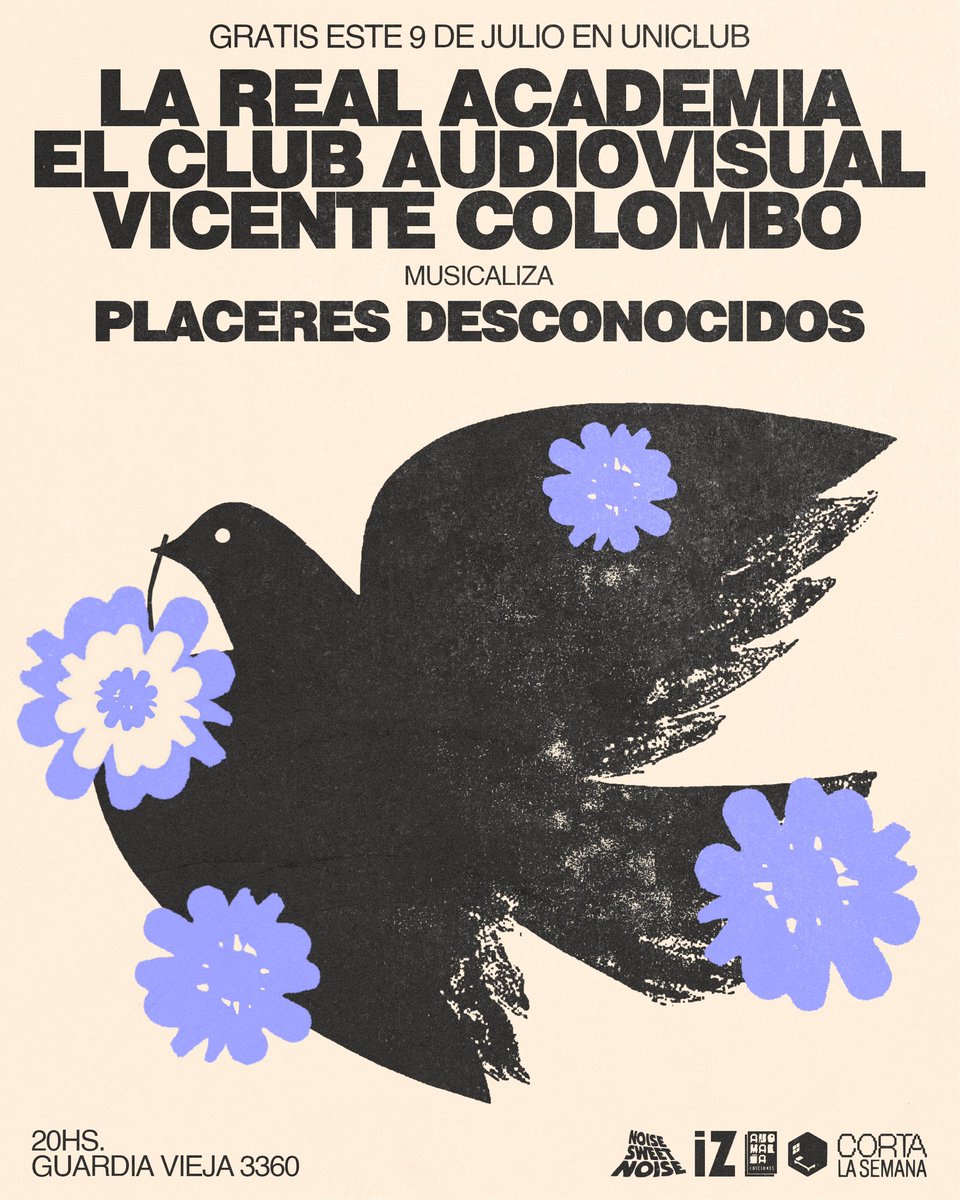 Hoy gratis en Uniclub. Se transmite el partido, se aceptan donaciones de alimentos no perecederos, se baila post punk.