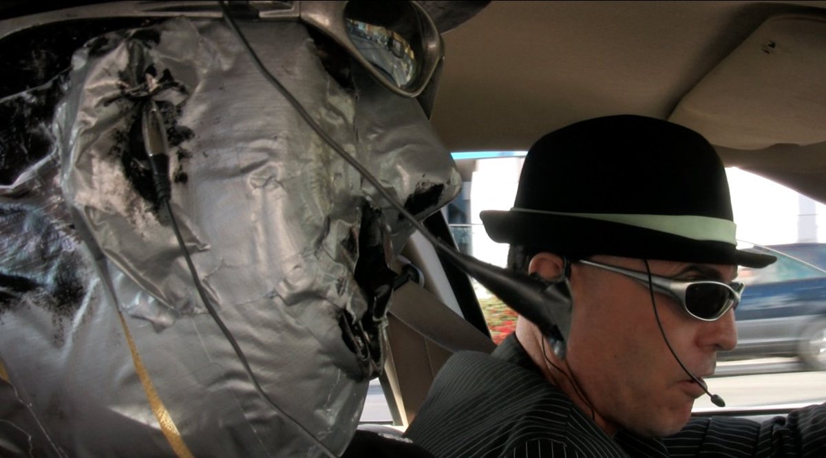 Diamond lane hack: the SCAMMERHEAD navigates
the freeways of Los Angeles and blasts calls with
his doppelganger "passenger".
@scammerhead now streaming free on <a href="/Tubi/">Tubi</a>:        tubitv.com/movies/1000162…
And GooglePlay: bit.ly/46u7iBC 
#FilmNoir #LosAngelesNoir #Tubi