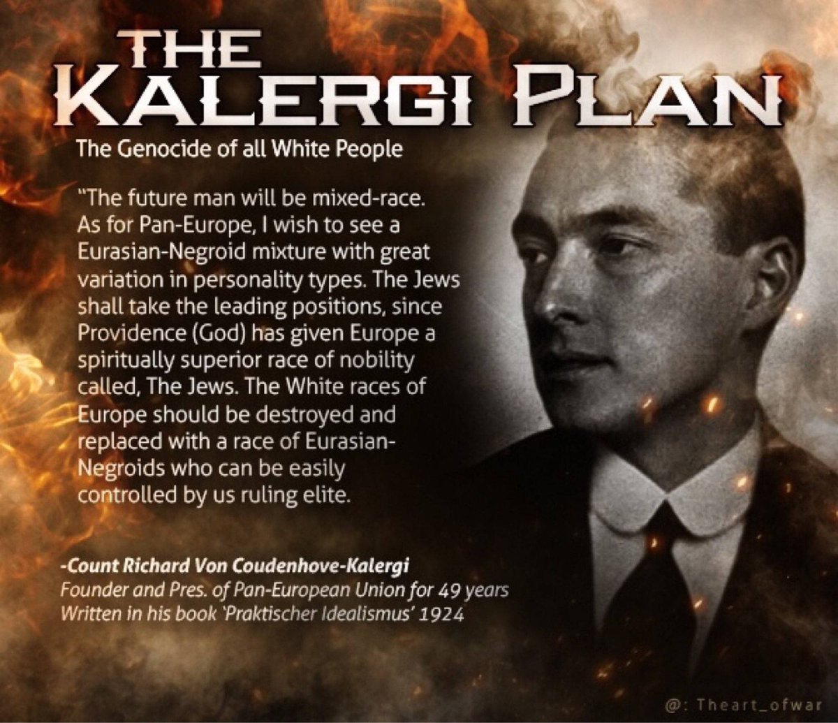 Diarmuid737's tweet image. Hitler implemented #EzraPound’s #ByzantiumSolution to #JewishQuestion. Then he decided on the #Madagascar #TerritorialSolution of moving Jews out of Europe to prevent them implementing #KalergiPlan but #ZionistBrits refused. In March 1942 he postponed Soln to JQ until after WWII
