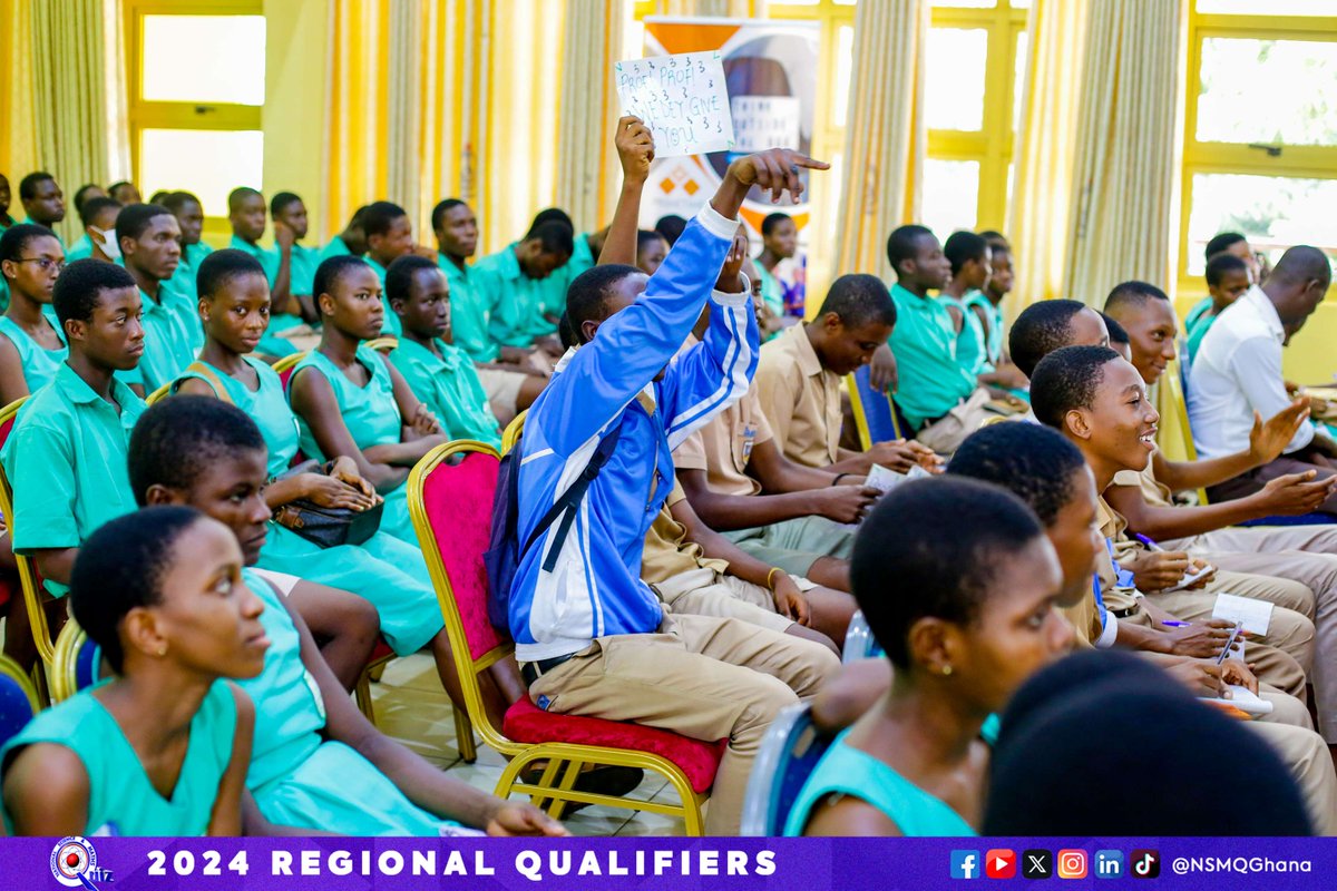 NSMQGhana's tweet photo. VOLTA

End of Contest

St. Paul's SHS: 55pts
Peki SHTS: 16pts
Klikor SHTS: 11pts

SPACO! Congratulations! 🍾

#NSMQRegionals #NSMQ2024 #Primetime https://t.co/uNOgUtOLmH