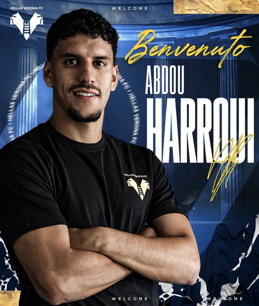 🇮🇹 Een nieuw Italiaans Avontuur voor Abdou Harroui. De middenvelder uit de jeugdopleiding van Sparta Rotterdam verkast van Frosinone naar Hellas Verona. Mooie stap, Abdou! 👌