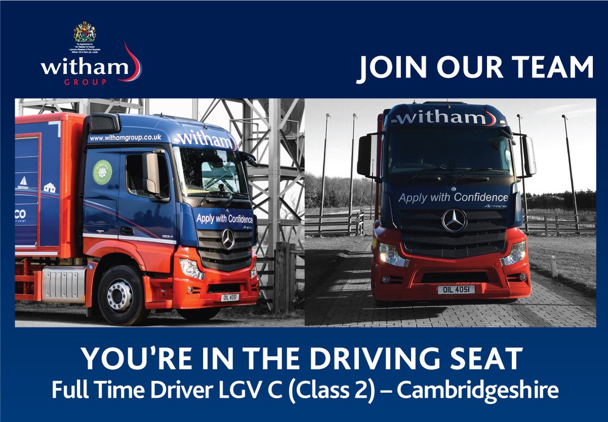 We have an exciting opportunity for a Driver (LGV C CLASS 2) to join our Soham depot in Cambridgeshire.
- Competitive annual salary, plus bonus
- No evening or weekend work
- Delivering in the Midlands &amp; East Anglia

Full details below:
withamgroup.co.uk/about-us/worki…